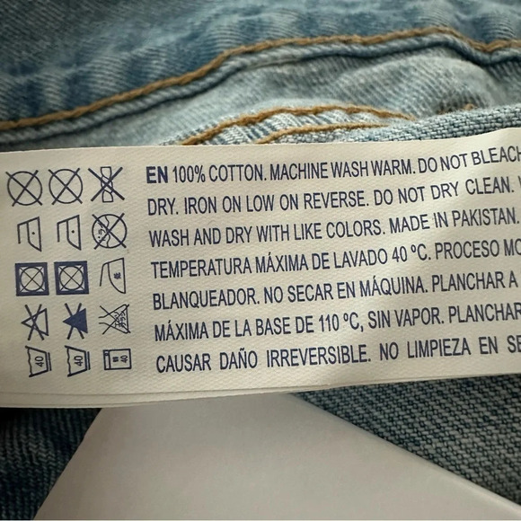 NWT Forever 21 size 28/6 Light Wash 100% Cotton Button Up Denim Mini Skirt Jean - Picture 6 of 6